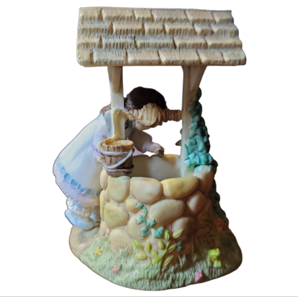 Vtg 97 Spoonful Of Stars Becky Kelly Hallmark Figurine Girl Well Bunny Bird - Picture 1 of 6